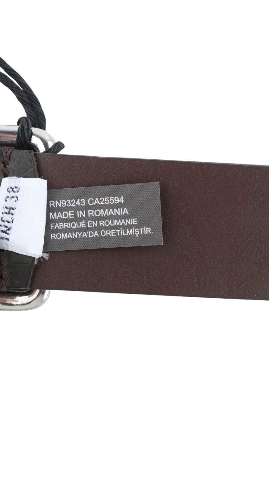 DIESEL B-Billover vyriškas diržas, 95 cm, tamsiai rudos odos, margintas sidabro atspalvio sagtimi