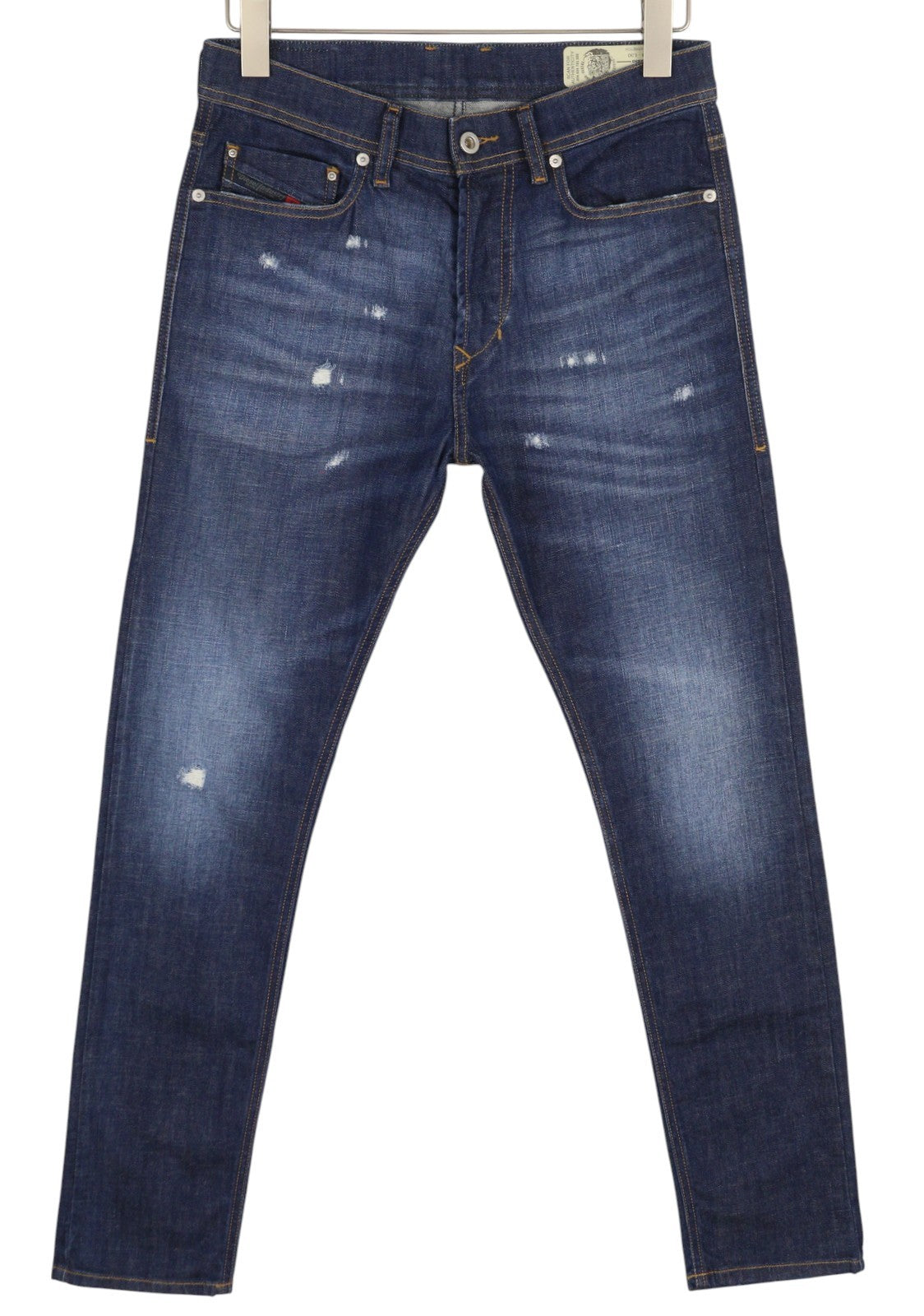 DIESEL Tepphar R7NA8 Men Jeans W28/L30 Slim Carrot Fit Stretch Distress Blue