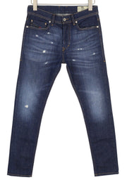 DIESEL Tepphar R7NA8 Men Jeans W28/L30 Slim Carrot Fit Stretch Distress Blue