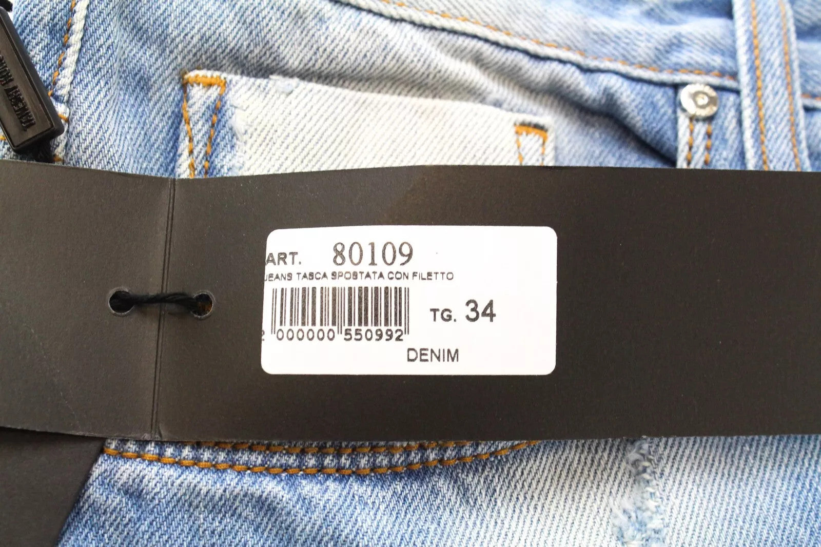 TAKESHY KUROSAWA Men`s Jeans W33 Slim Button-Fly Distressed Aged Denim Look