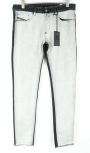 DIESEL Sleenker-X-SP 082AX vyriški džinsai W33/L32 pilki, ploni, aptempti medvilniniai džinsai 