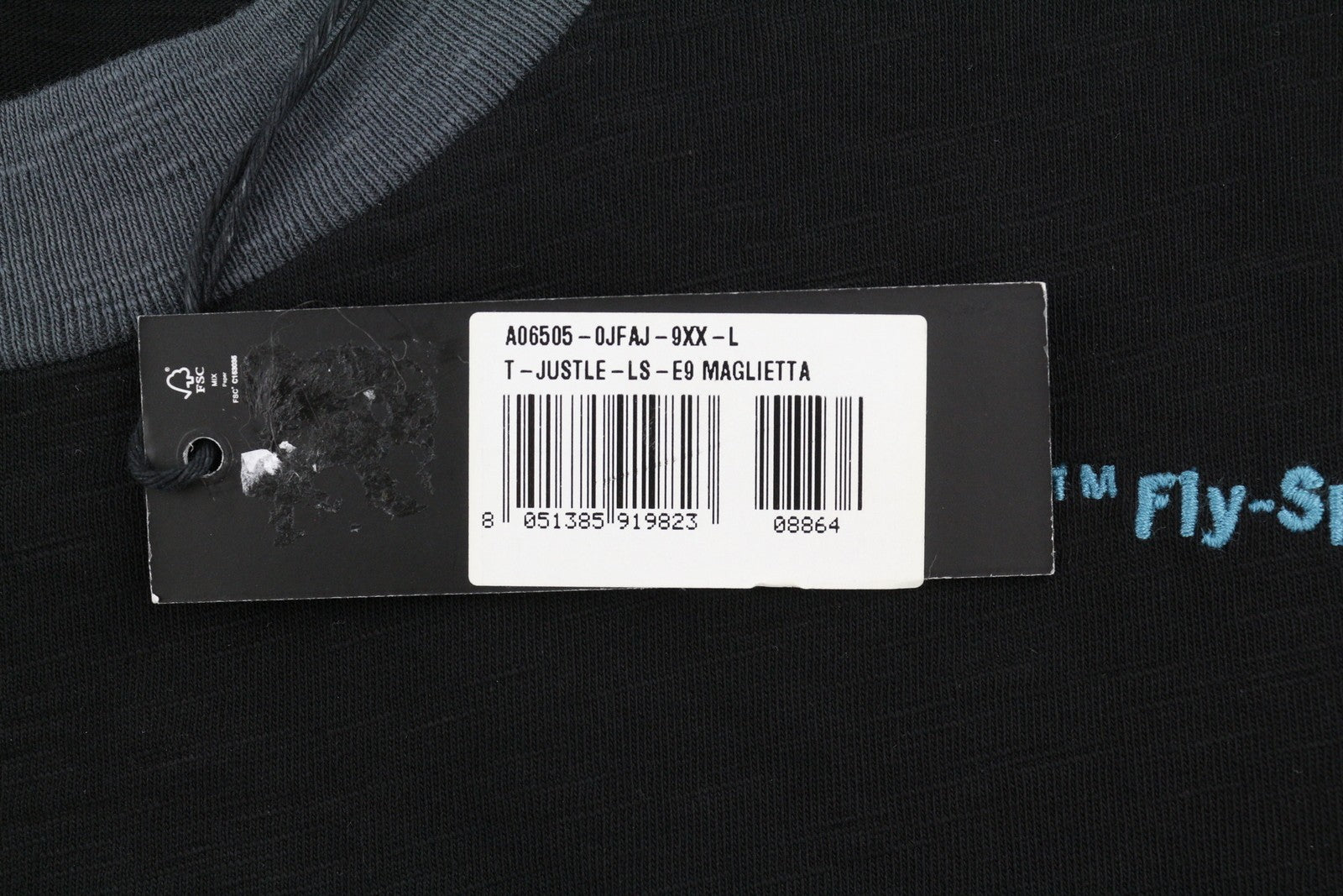 DIESEL T-Justle-LS-E9 Mens T-Shirt L Black Long Sleeve Crew Collar RRP€135