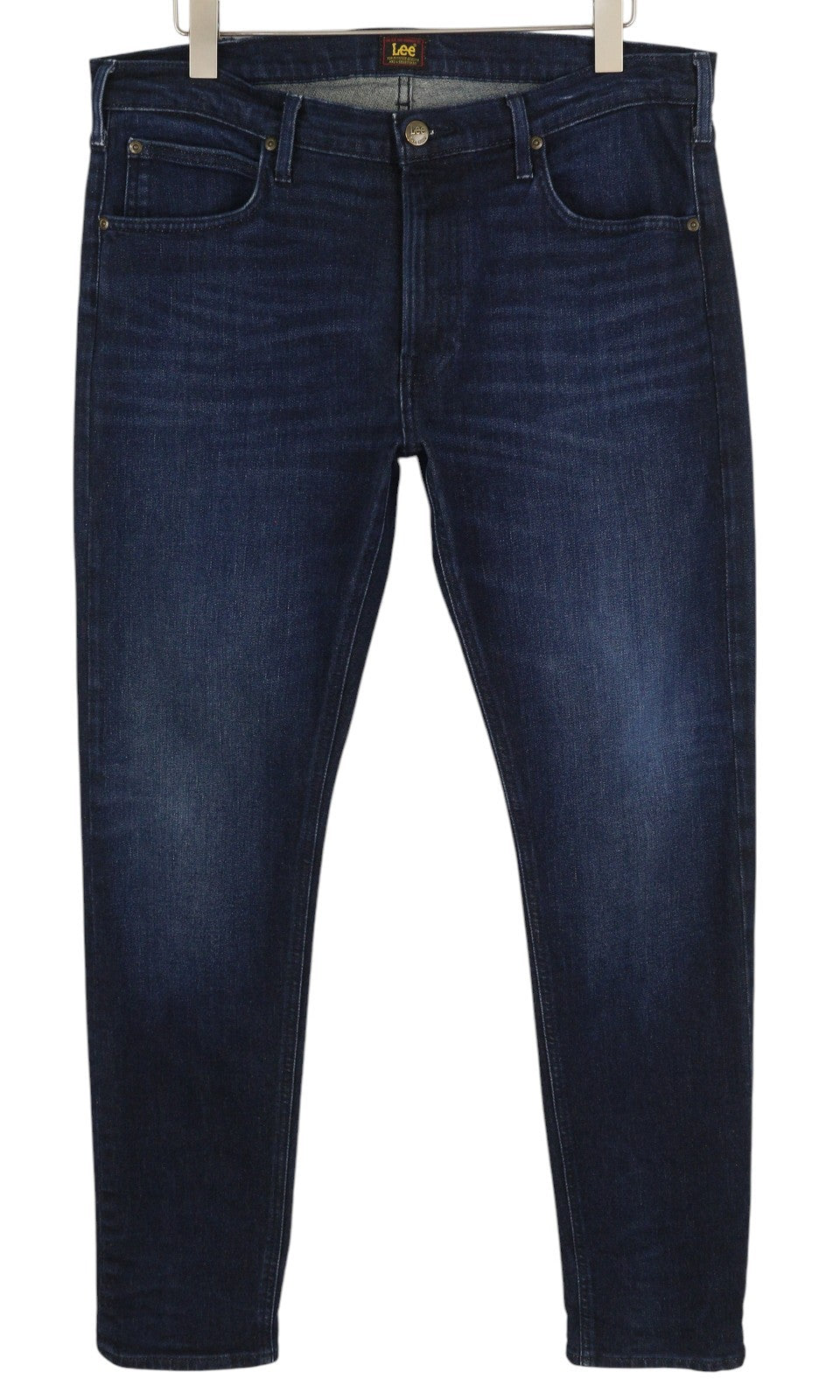 LEE Luke Men Jeans W36/L34 Denim Dark Blue Washed Slim Fit Zip Fly 5-Pockets