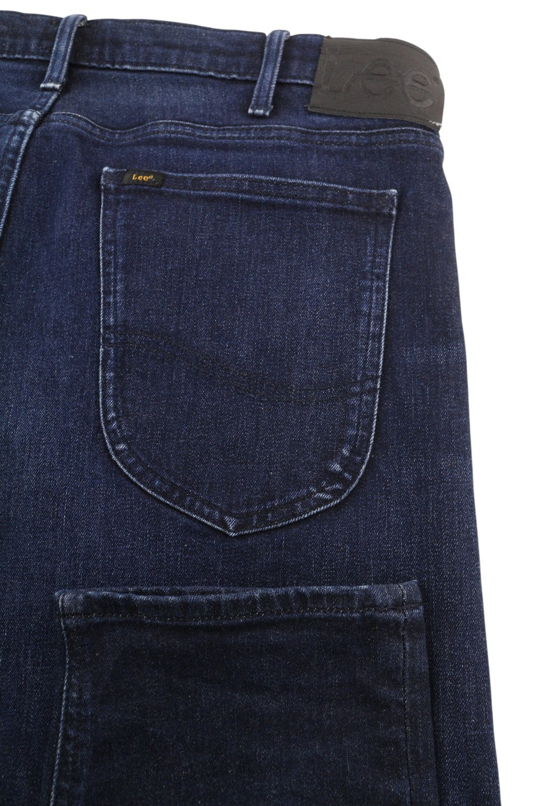 LEE Luke Men Jeans W36/L34 Denim Dark Blue Washed Slim Fit Zip Fly 5-Pockets