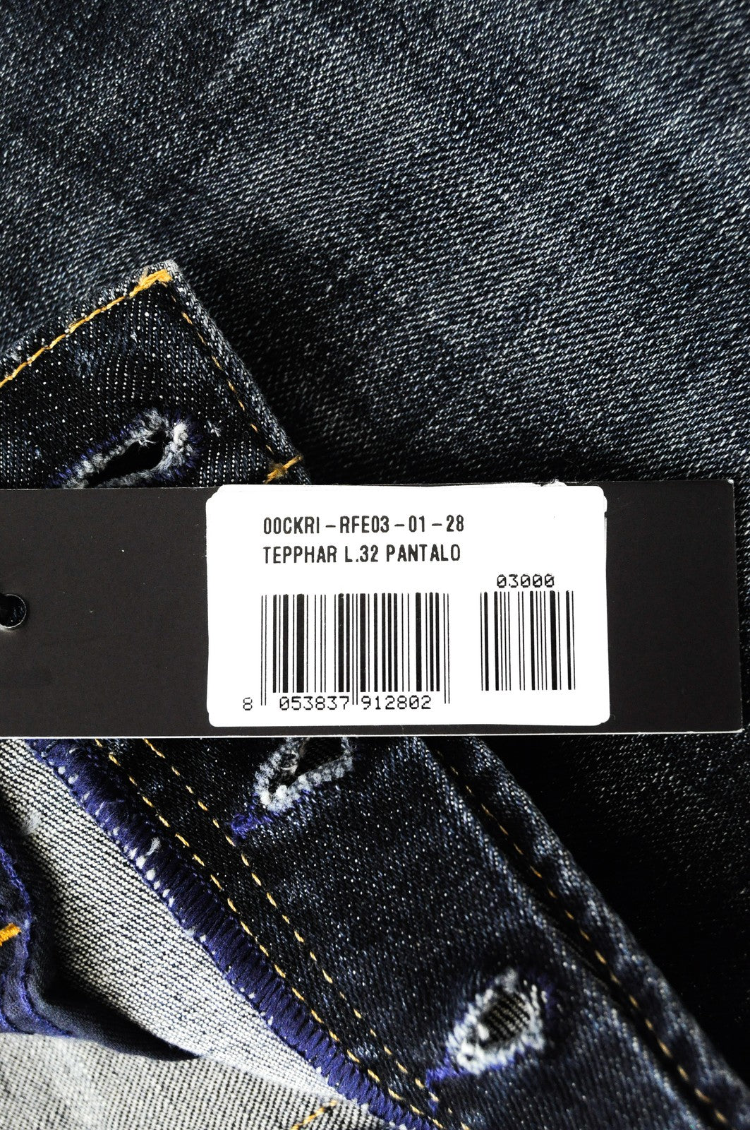 DIESEL Tepphar RFE03 vyriški džinsai W28 L32 Slim morkų spalvos, mėlyni, medvilniniai 