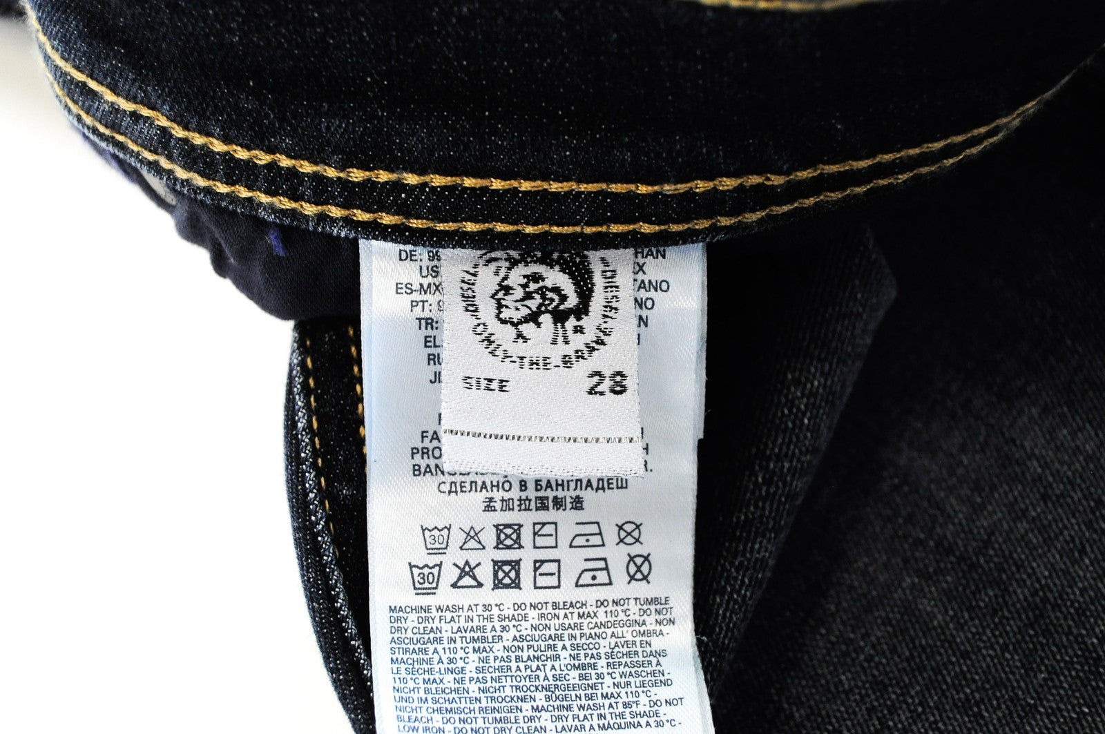 DIESEL Tepphar RFE03 vyriški džinsai W28 L32 Slim morkų spalvos, mėlyni, medvilniniai 