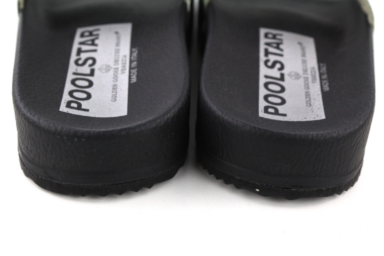 GOLDEN GOOSE Poolstar moteriškos šlepetės, 39 dydžio, juodos, su zebro raštu, užsegamos vasarinėms 