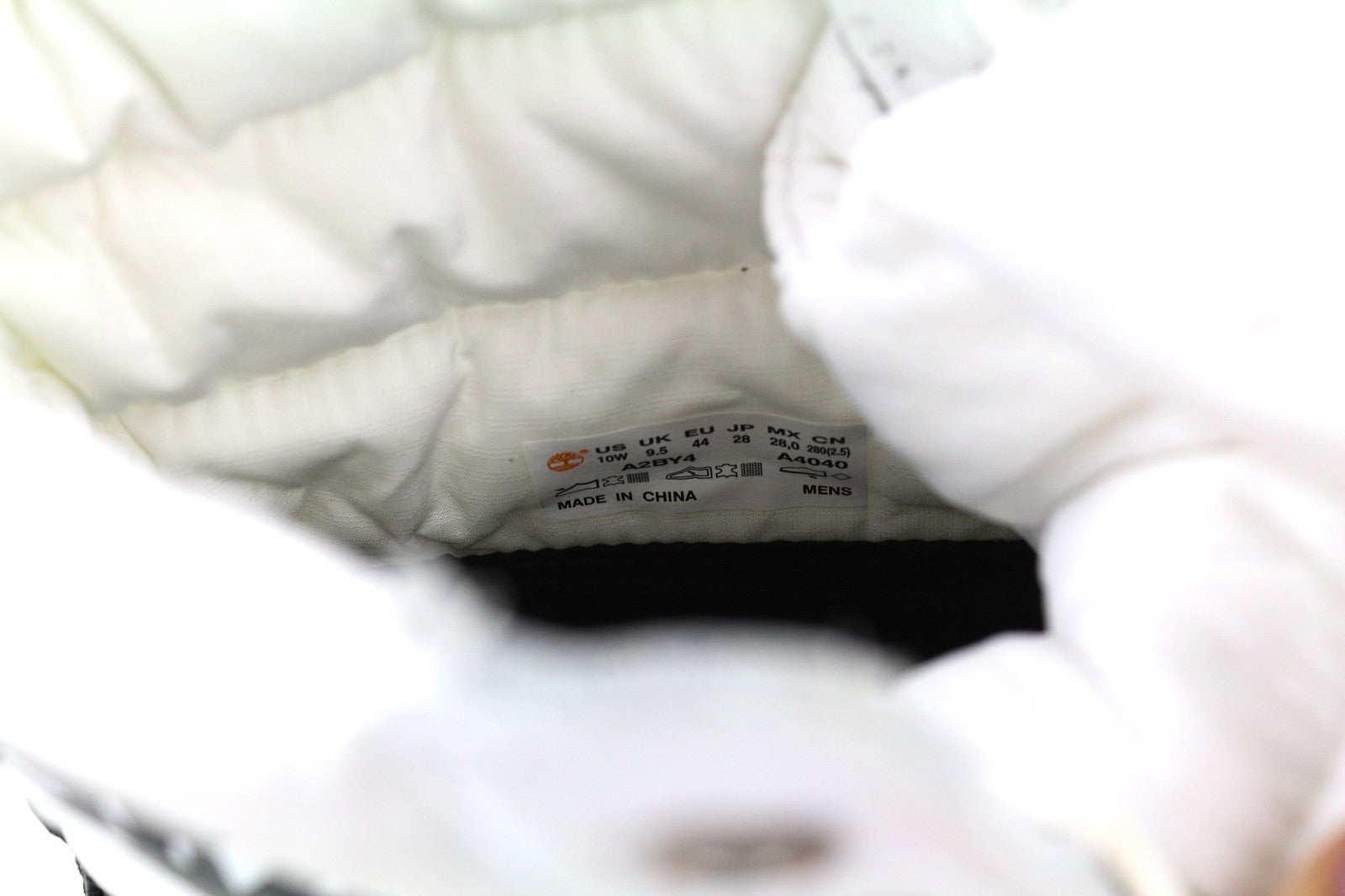 TIMBERLAND A2BY4-A4040 vyriški batai EU43.5/44 juodi, balti, odiniai, aukštakulniai su raišteliais 