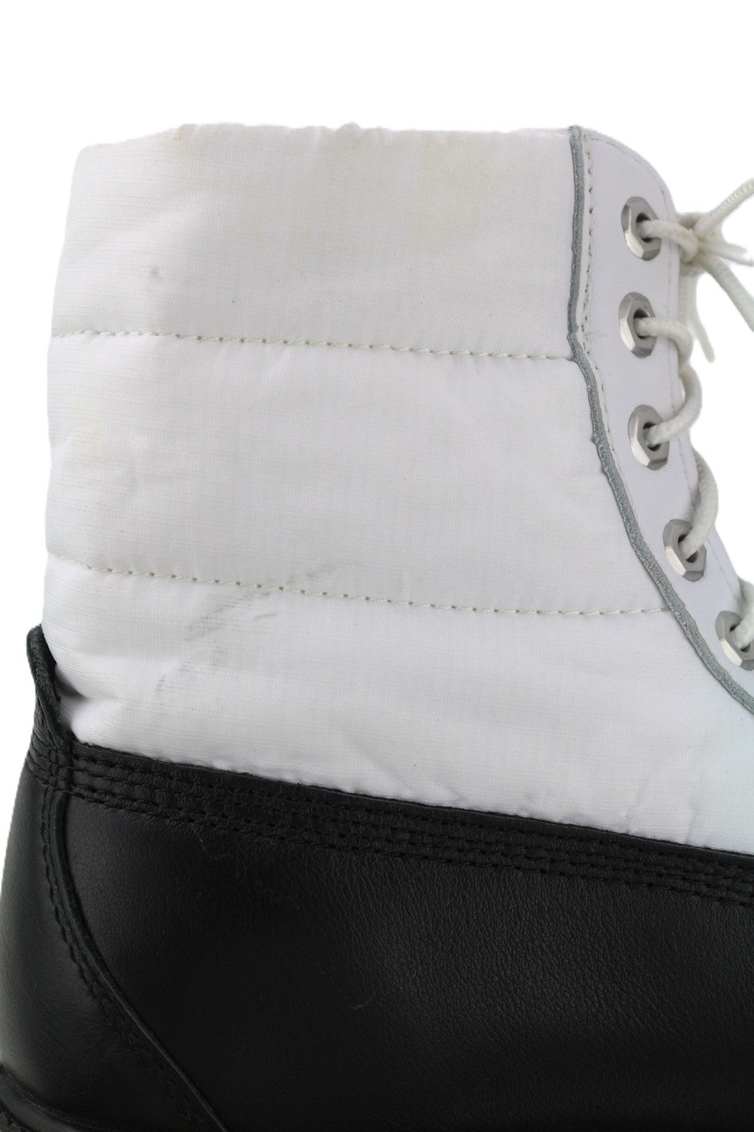 TIMBERLAND A2BY4-A4040 vyriški batai EU43.5/44 juodi, balti, odiniai, aukštakulniai su raišteliais 