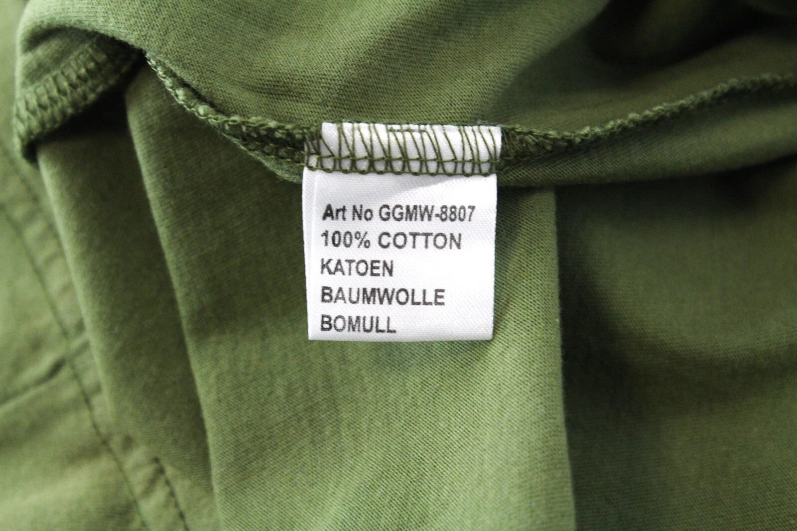 GOOD GENES vyriški marškinėliai M su džersio spaudiniu gaidžio logotipu, chaki spalvos, žali, apvali apykaklė 