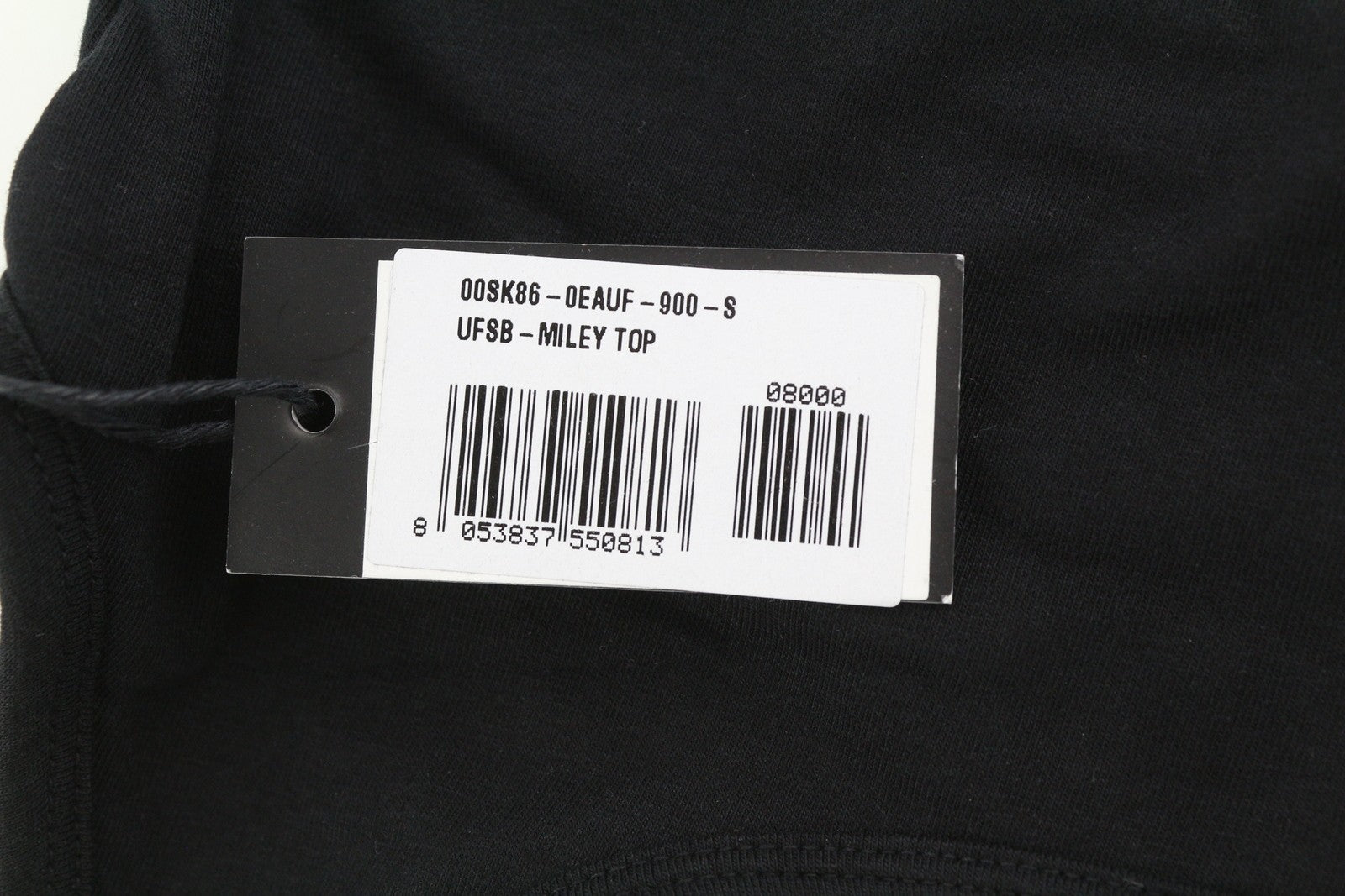 DIESEL Ufsb-Miley viršutinė moteriška sportinė liemenėlė S, juoda, tampri, patogi, be rankovių, tamsiai mėlyna 