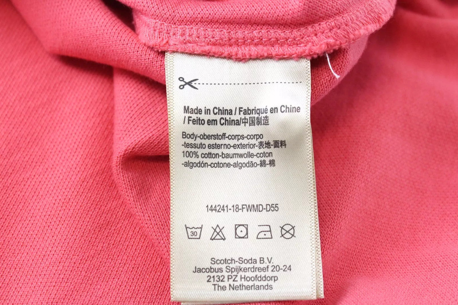 SCOTCH &amp; SODA Ams Blauw vyriški marškinėliai M rausvi polo medvilninė apykaklė trumpomis rankovėmis 