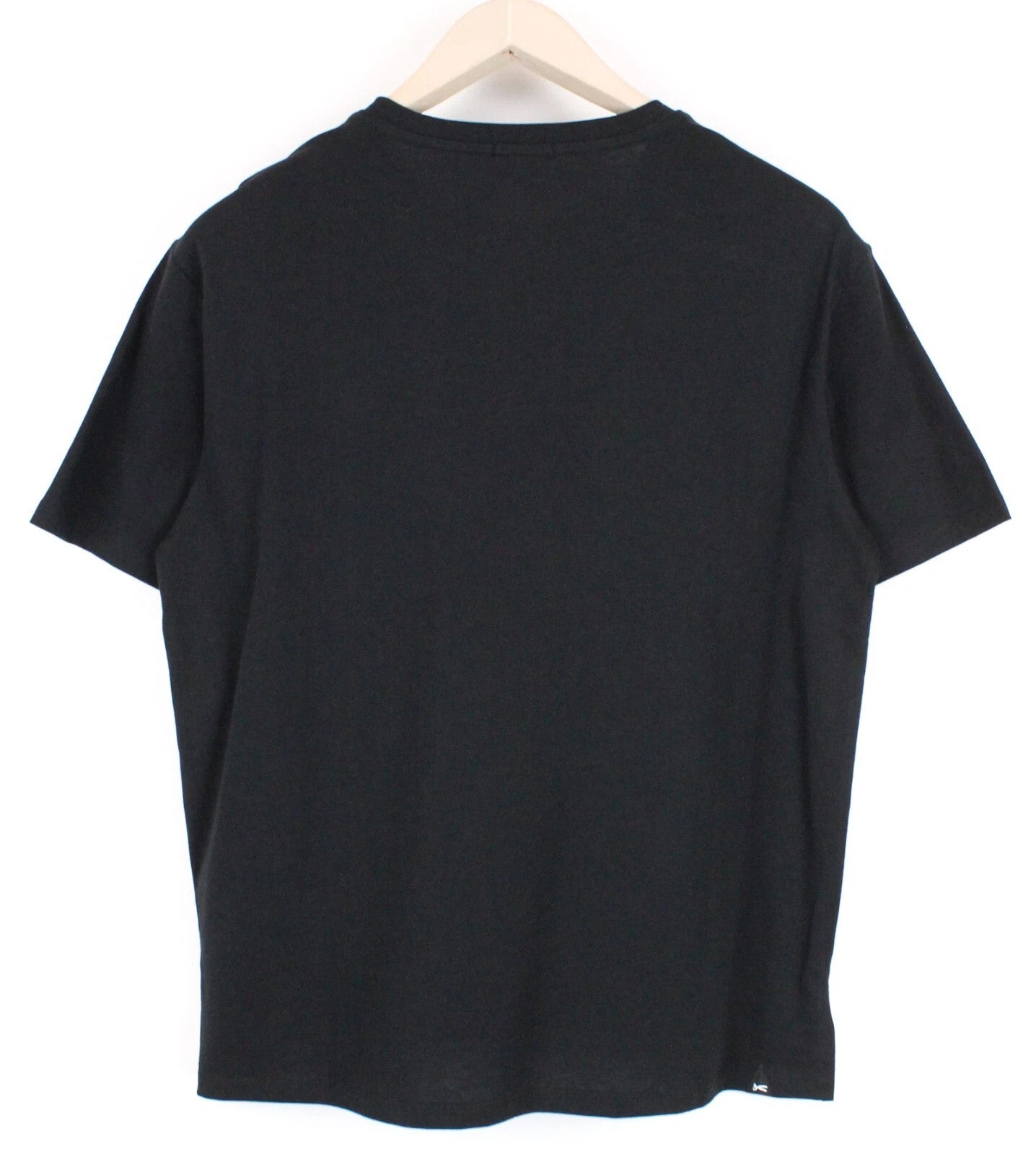 DENHAM Omono Women`s T-Shirt XS Plain Black Short Sleeve Casual Pure Cotton
