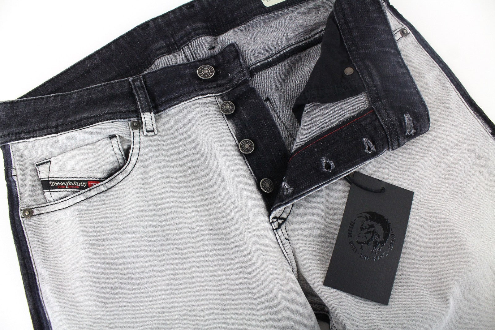 DIESEL Sleenker-X-SP 082AX vyriški džinsai W31 L32 Skinny Slim pilki tamprūs medvilniniai džinsai 