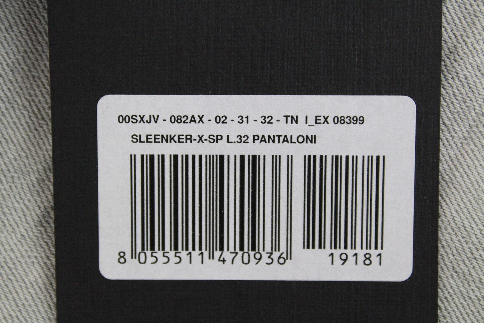 DIESEL Sleenker-X-SP 082AX vyriški džinsai W31 L32 Skinny Slim pilki tamprūs medvilniniai džinsai 