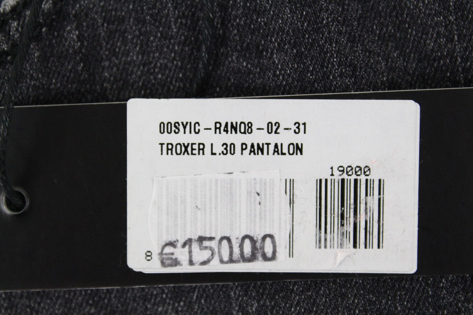 DIESEL Troxer R4NQ8 vyriški džinsai W31 L30 pilki, ploni, skalbti, tamprūs 