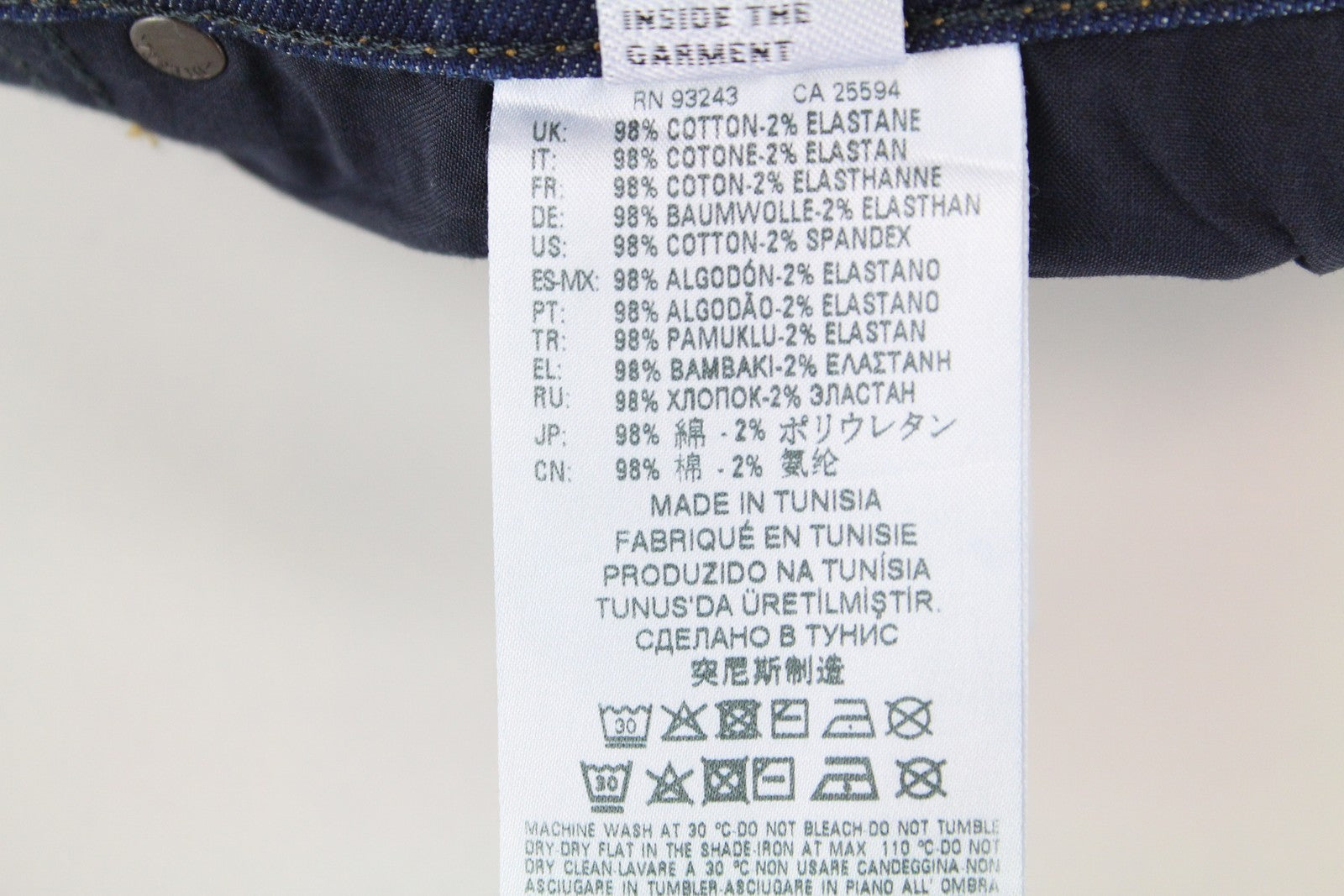 DIESEL Tepphar R7NA8 vyriški džinsai W32 L34 Slim morkų spalvos, skalbtos mėlynos spalvos, medvilninis kirpimas 