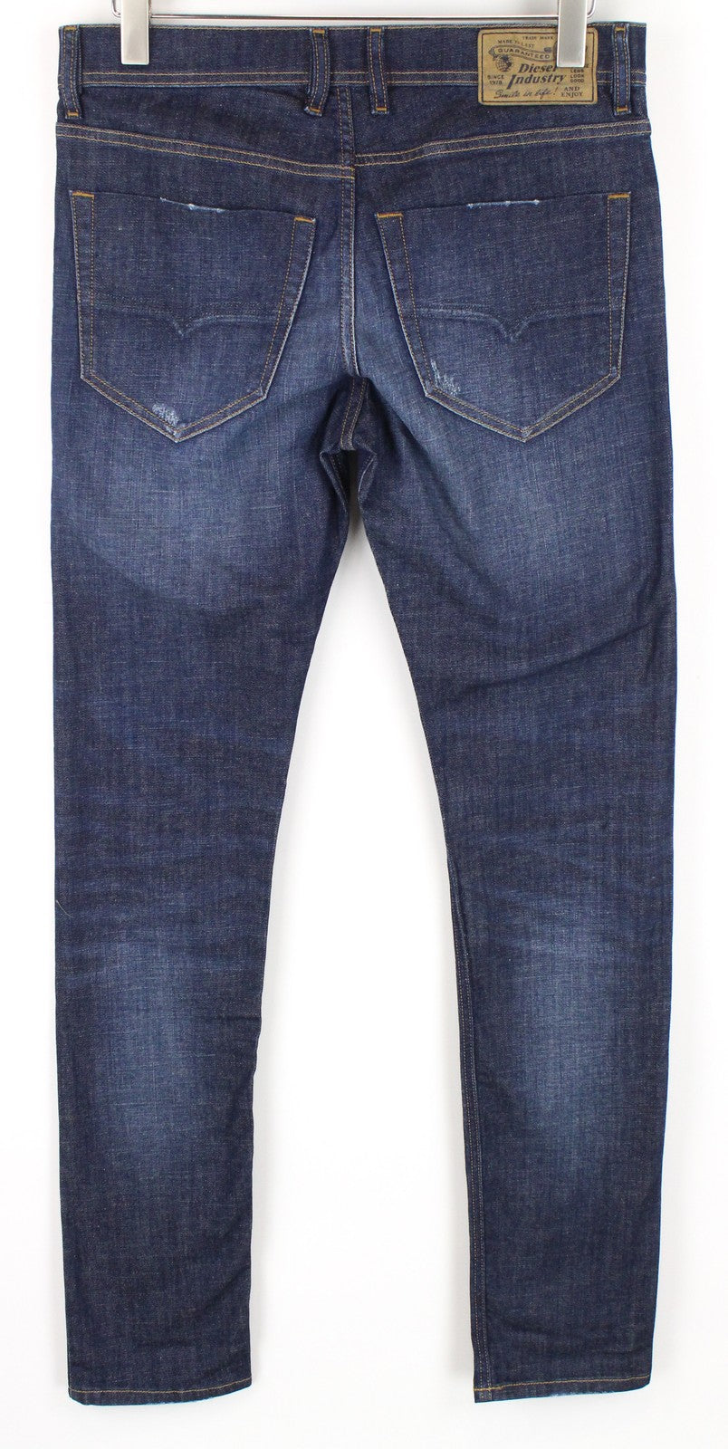 DIESEL Tepphar R7NA8 vyriški džinsai W30 L34 Slim Ripped Stretch mėlyni džinsai 