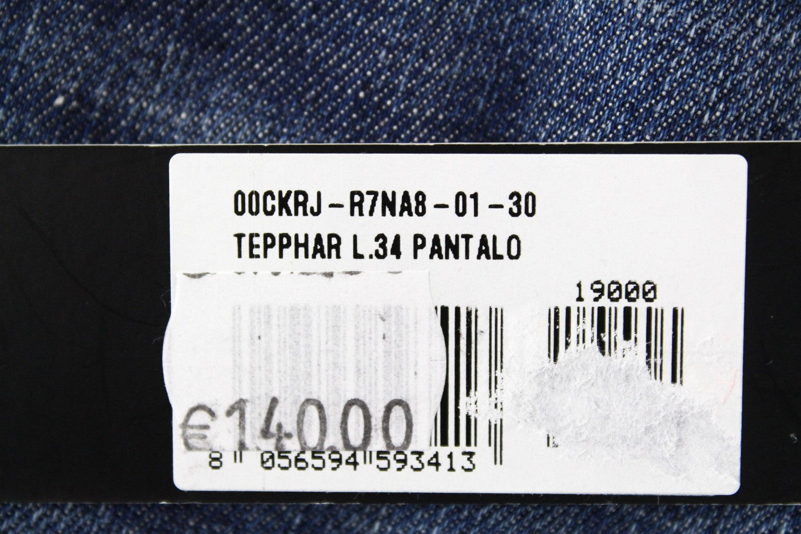 DIESEL Tepphar R7NA8 vyriški džinsai W30 L34 Slim Ripped Stretch mėlyni džinsai 