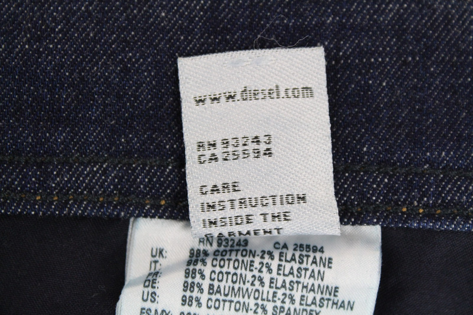 DIESEL Tepphar R7NA8 vyriški džinsai W30 L34 Slim Ripped Stretch mėlyni džinsai 