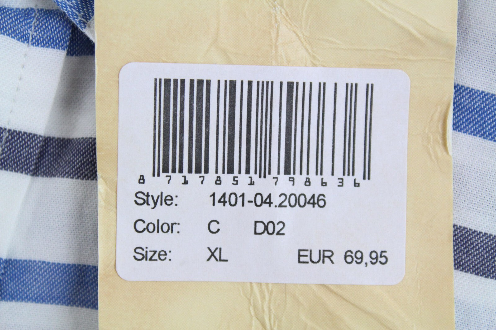 SCOTCH &amp; SODA Ams Couture vyriški marškinėliai, XL dydžio, balti, ilgomis rankovėmis, dryžuoti.