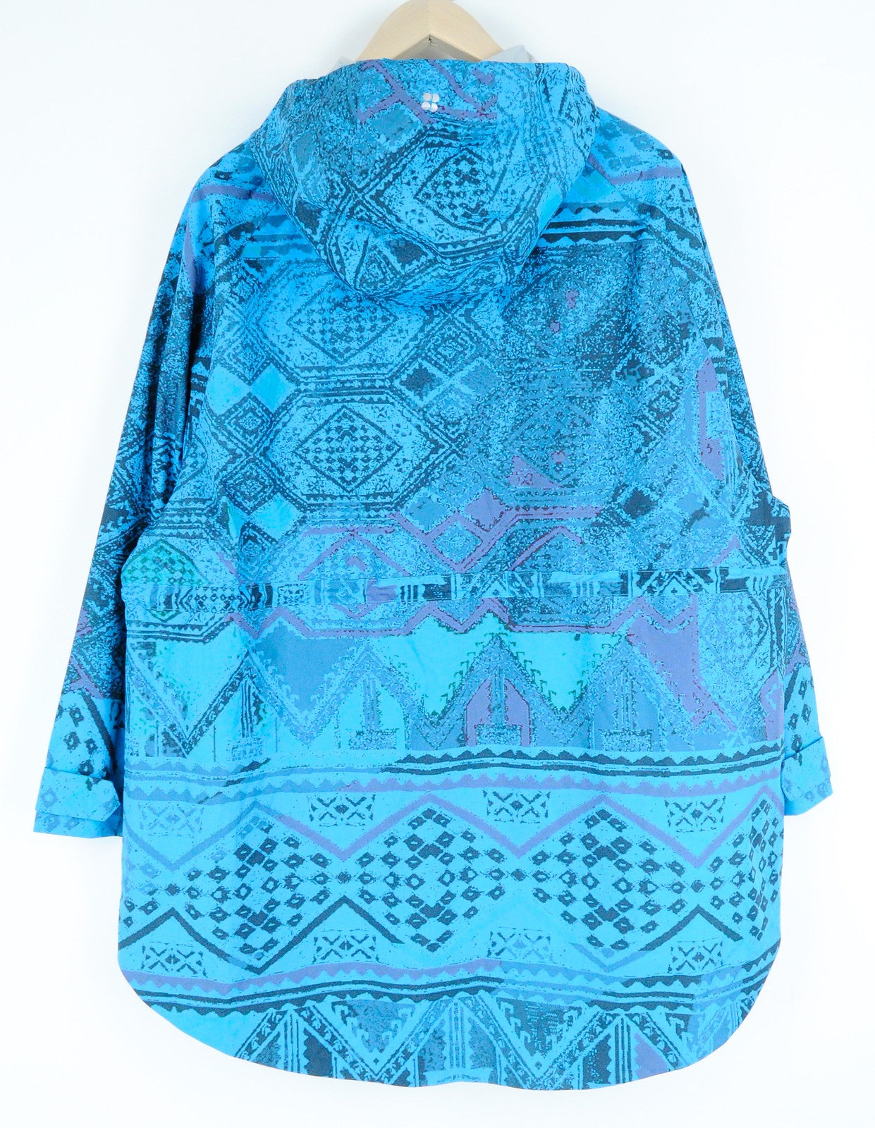 Mėlyna vyriška lengva striukė ~L su gobtuvu ir užtrauktuku, laisvalaikio stiliaus, unisex 