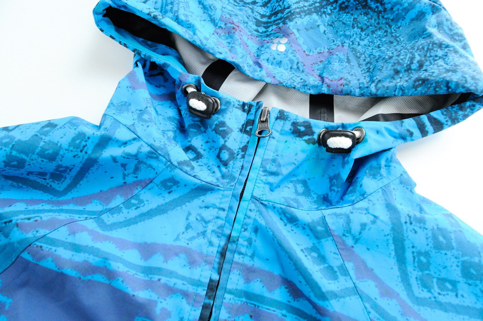 Mėlyna vyriška lengva striukė ~L su gobtuvu ir užtrauktuku, laisvalaikio stiliaus, unisex 