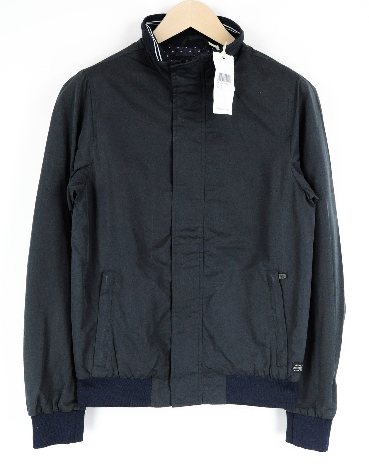 SCOTCH & SODA Ams Couture Men's Jacket S Navy Lined Zip-Up Long Sleeve Casual