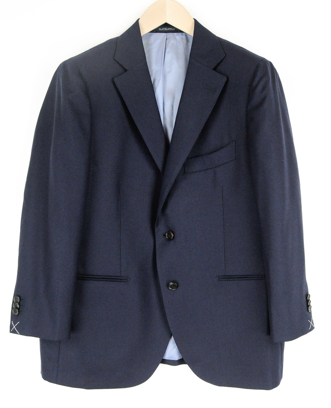 SUITSUPPLY La Spalla Blazer UK44S Blue Wool Men's Single Breasted Formal