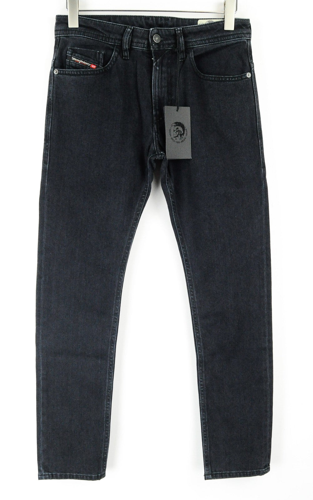 DIESEL Thommer 084NK vyriški ploni džinsai W28 L32 tamsiai mėlyni tamprūs medvilniniai džinsai su 5 kišenėmis 