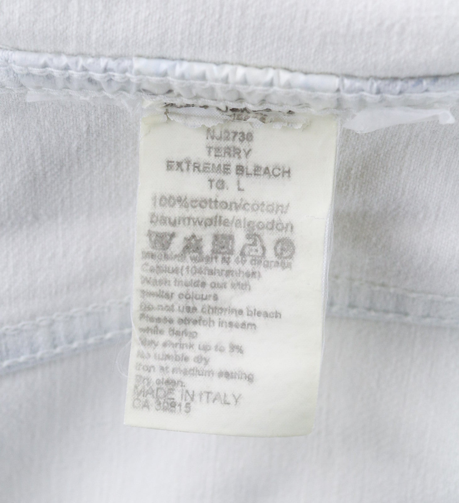 NUDIE JEANS Terry vyriška striukė L Extreme Bleach Light sagomis išskleistos logotipo kišenės 