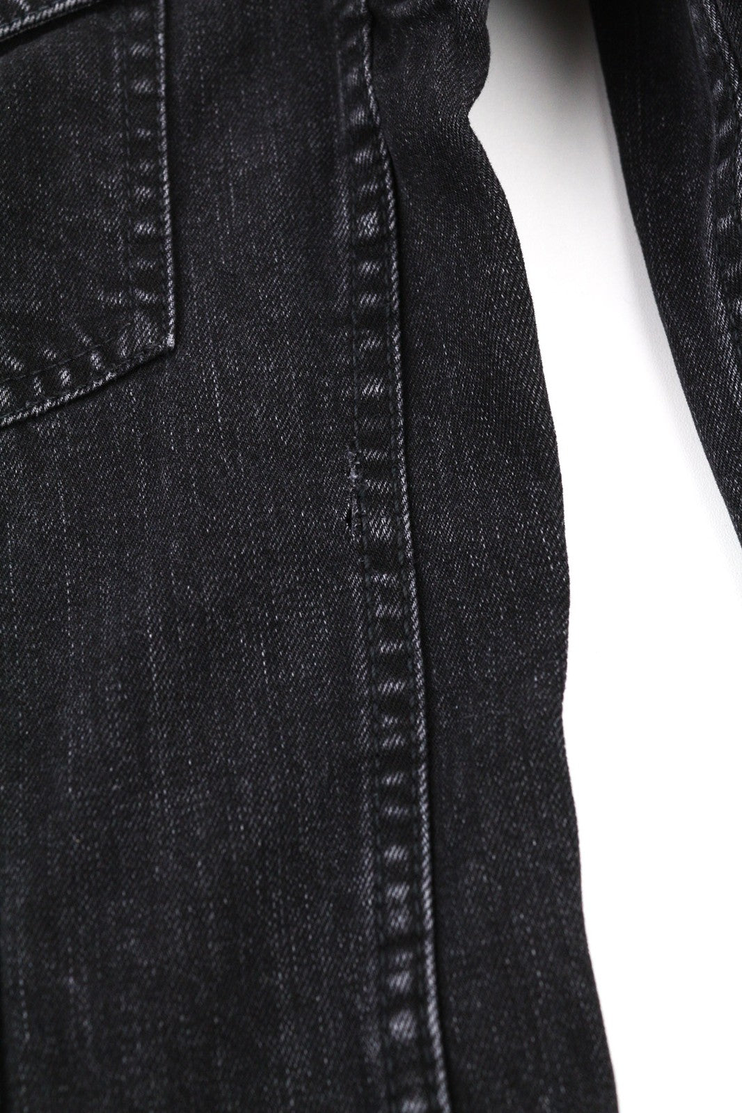 NUDIE JEANS Perry Organic Black Stone vyriška striukė M, džinsinė, juoda, išblukusi medvilnė 