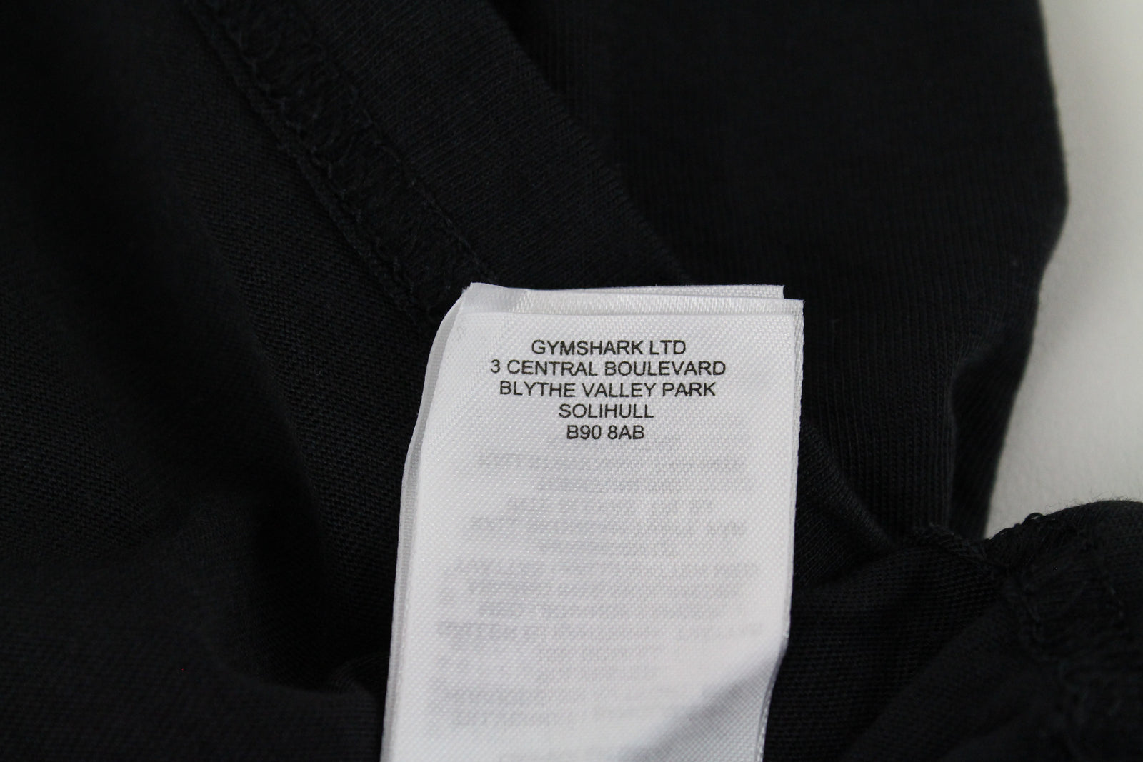 GYMSHARK Women Sport Top S Black Long Sleeve Crew Neck Cotton Blend Stretch