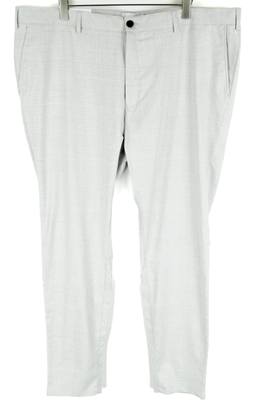 TOPSHOP Topman Men Trousers W46/L34 Grey Checked Skinny Fit Classic Style