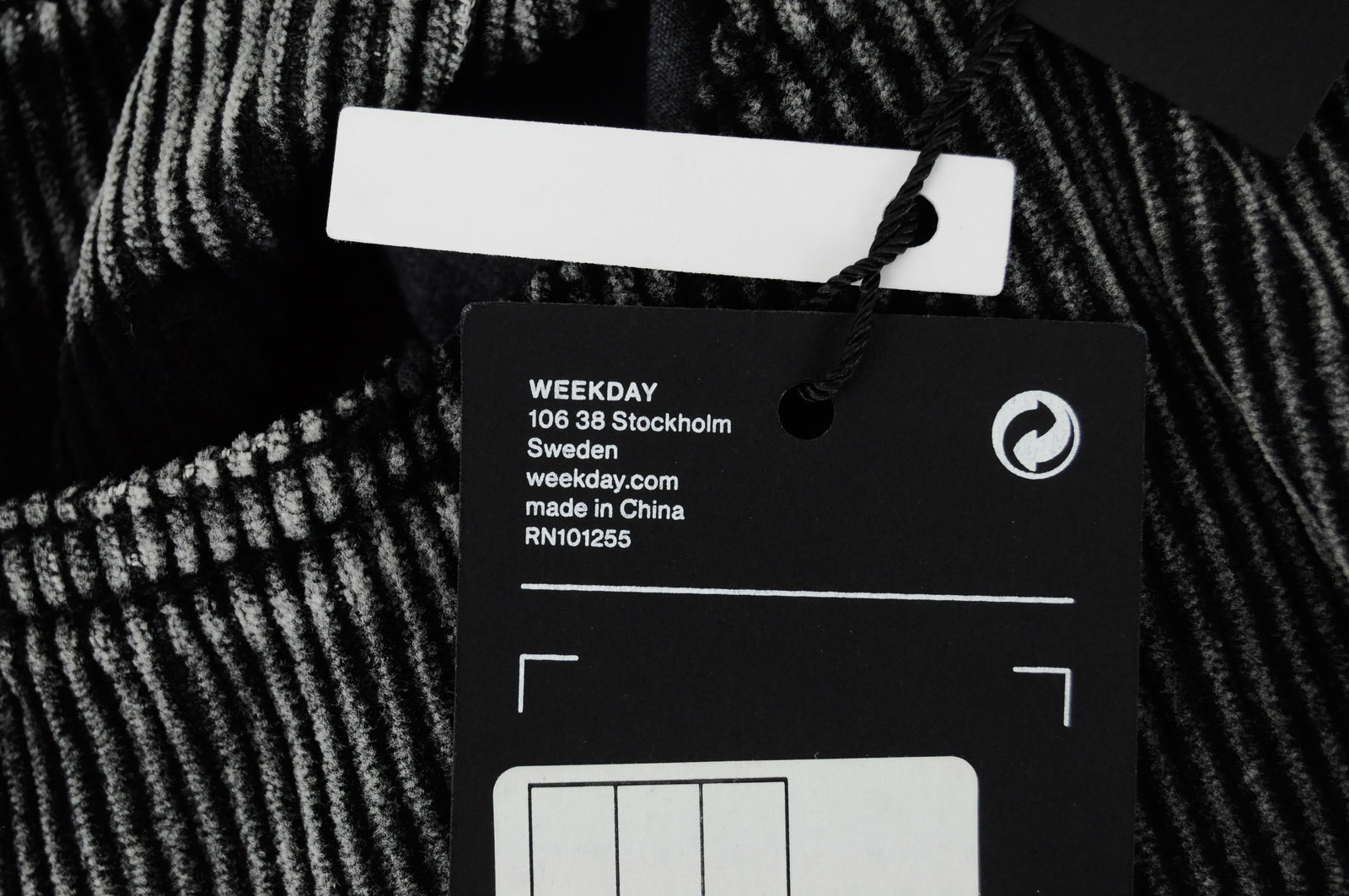 WEEKDAY Ritz Women Trousers 38 Grey Flared Corduroy Cotton 5-Pocket Casual