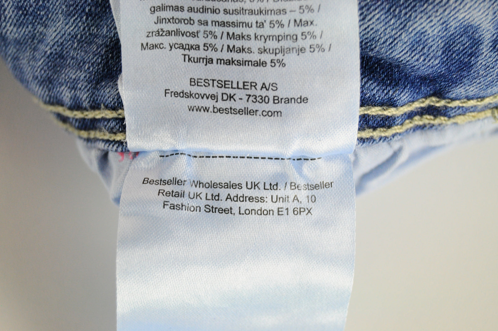 VERO MODA moteriški džinsai S dydis, mėlyni, aptempti, tamprūs, medvilnės mišinio, skalbti 