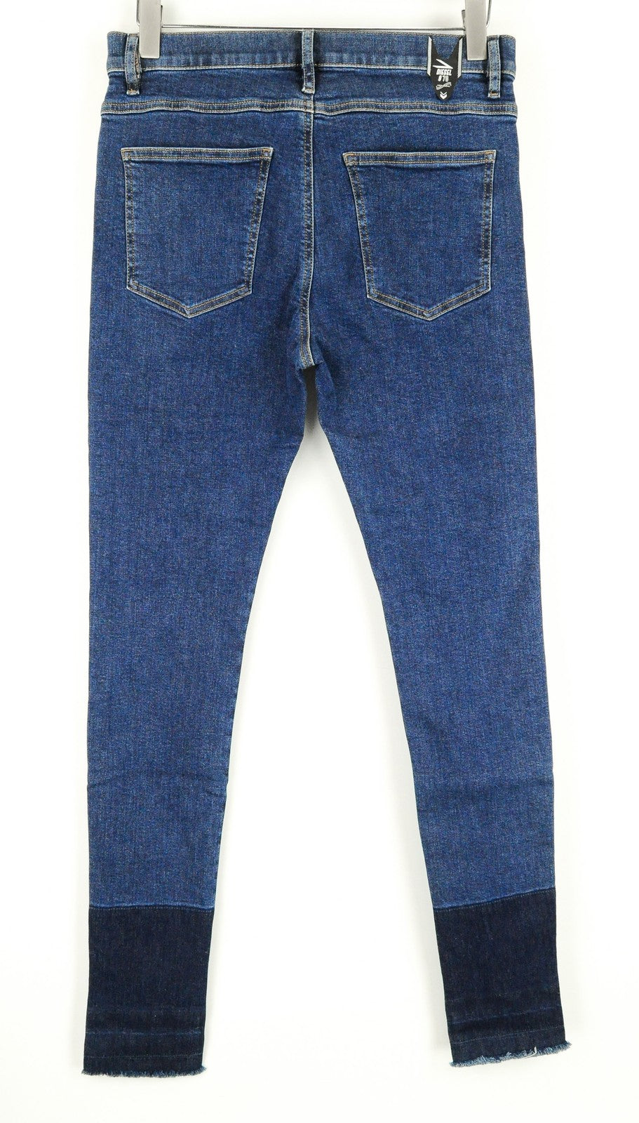DIESEL D-Istort-SP 085AU Men Jeans W30/L32 Super Skinny Blue Cotton Washed Fit