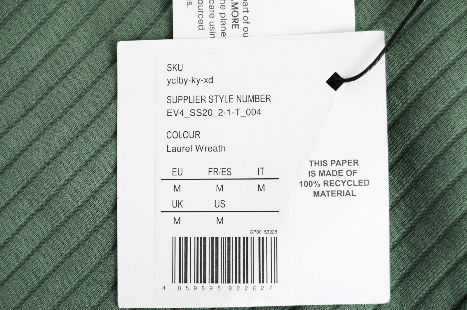 EVENS &amp; ODD moteriškas kombinezonas M žalias trumpomis rankovėmis briaunotas medvilninis su diržu tamprus 