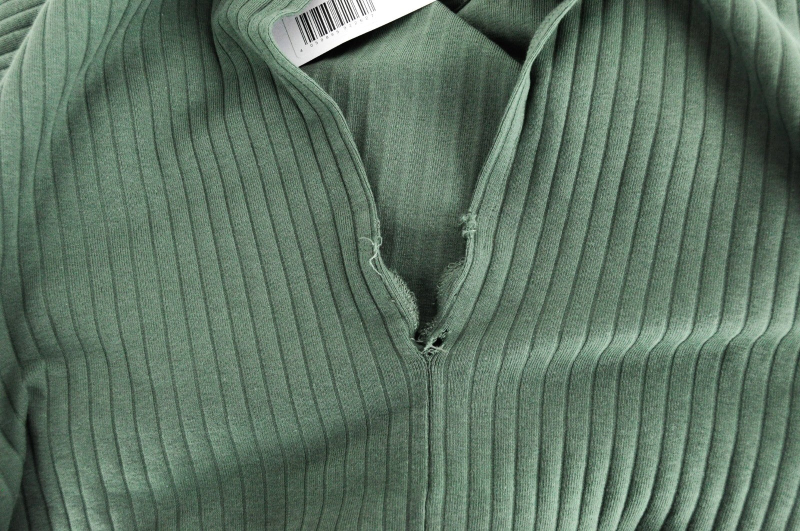 EVENS &amp; ODD moteriškas kombinezonas M žalias trumpomis rankovėmis briaunotas medvilninis su diržu tamprus 