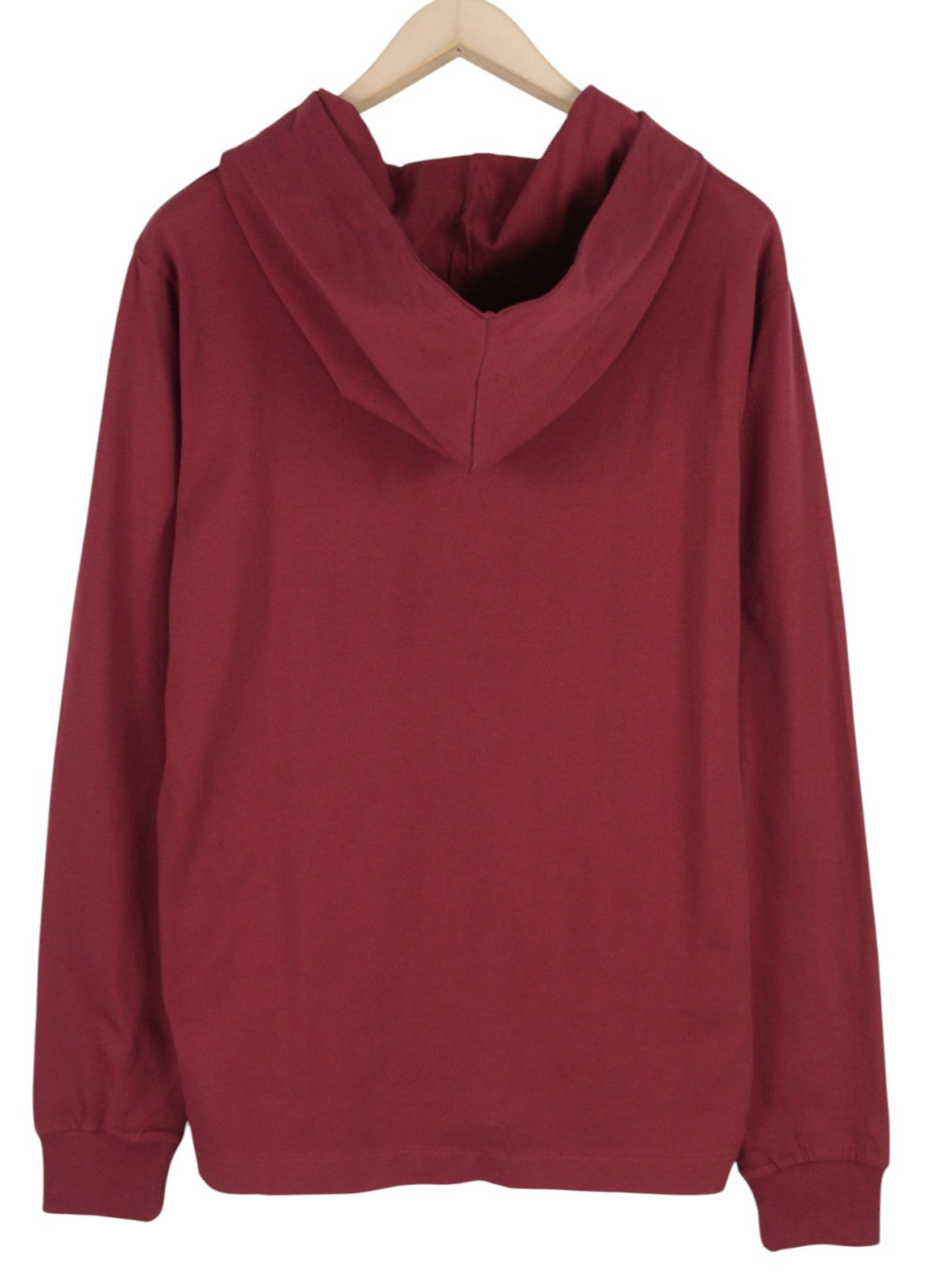 DIESEL Umlt-Jimmies vyriški marškinėliai L dydžio su gobtuvu ilgomis rankovėmis, bordo spalvos, trikotažiniai 