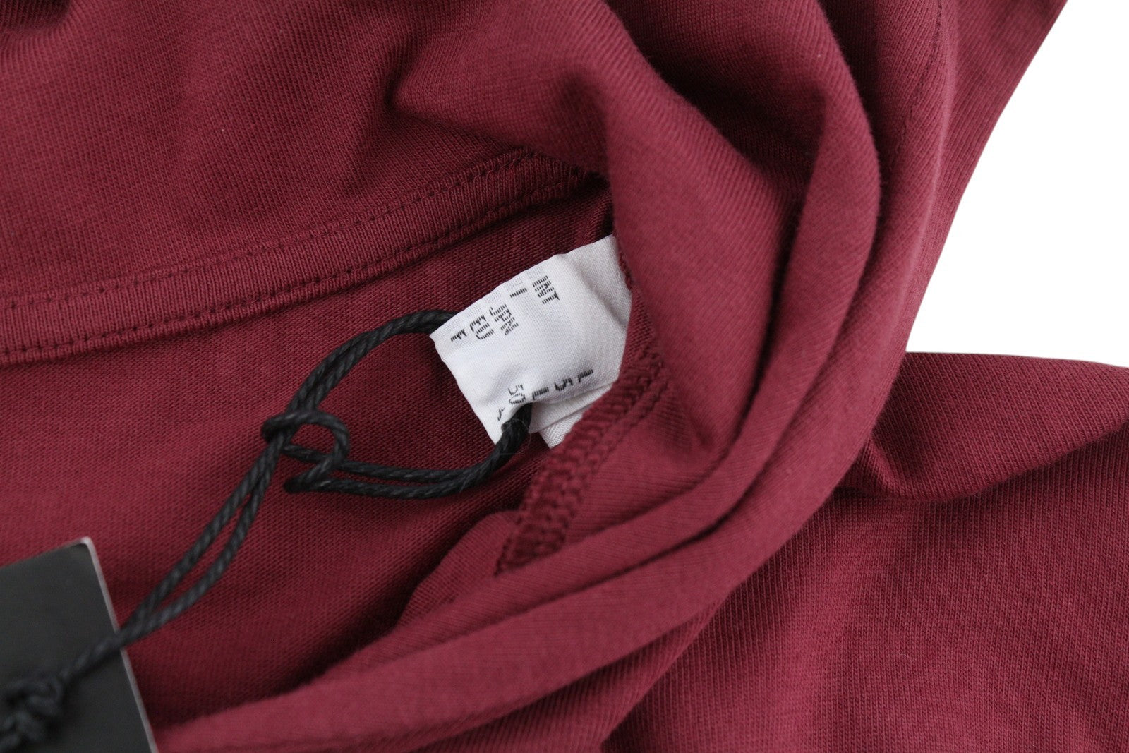 DIESEL Umlt-Jimmies vyriški marškinėliai su gobtuvu ilgomis rankovėmis, bordo spalvos, su logotipu, L dydžio 