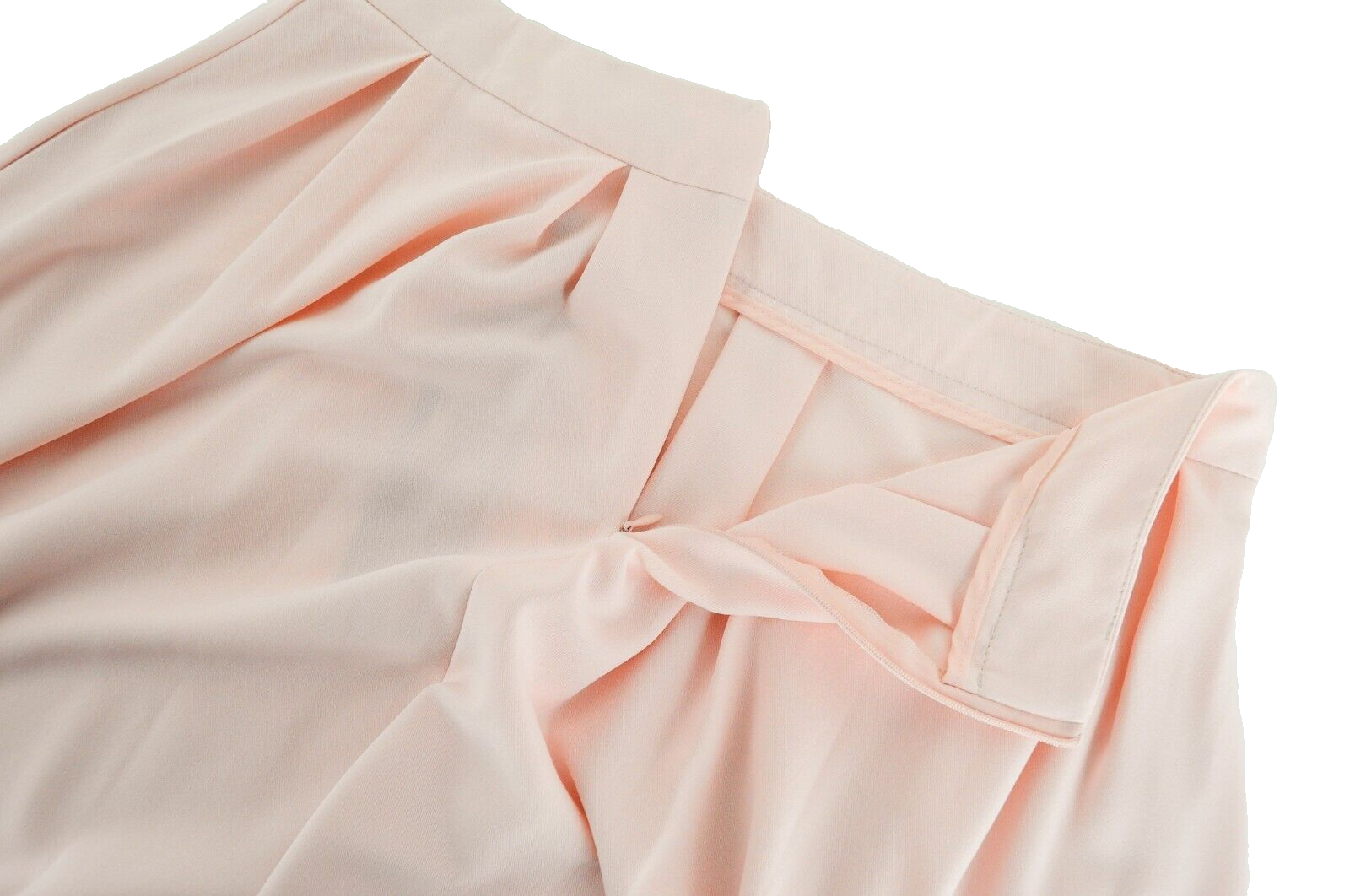 NIFE Women Skirt XL Pink Pastel Lightweight Pleated Stretch Mid-Length Casual