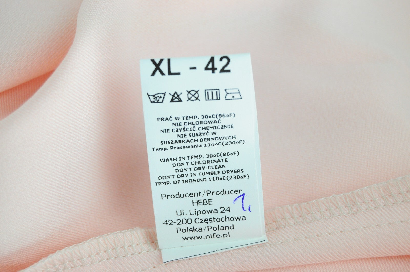 NIFE Women Skirt XL Pink Pastel Lightweight Pleated Stretch Mid-Length Casual