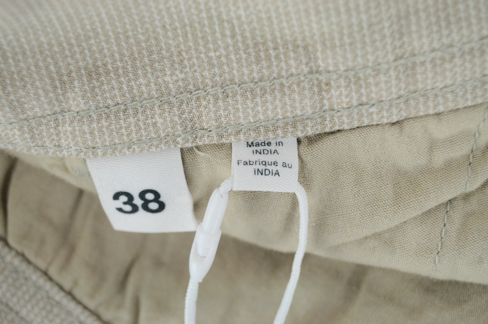 KNOWLEDGECOTTON APPAREL Men Shorts 38 Brown Cotton Linen Stretch Slit Pockets