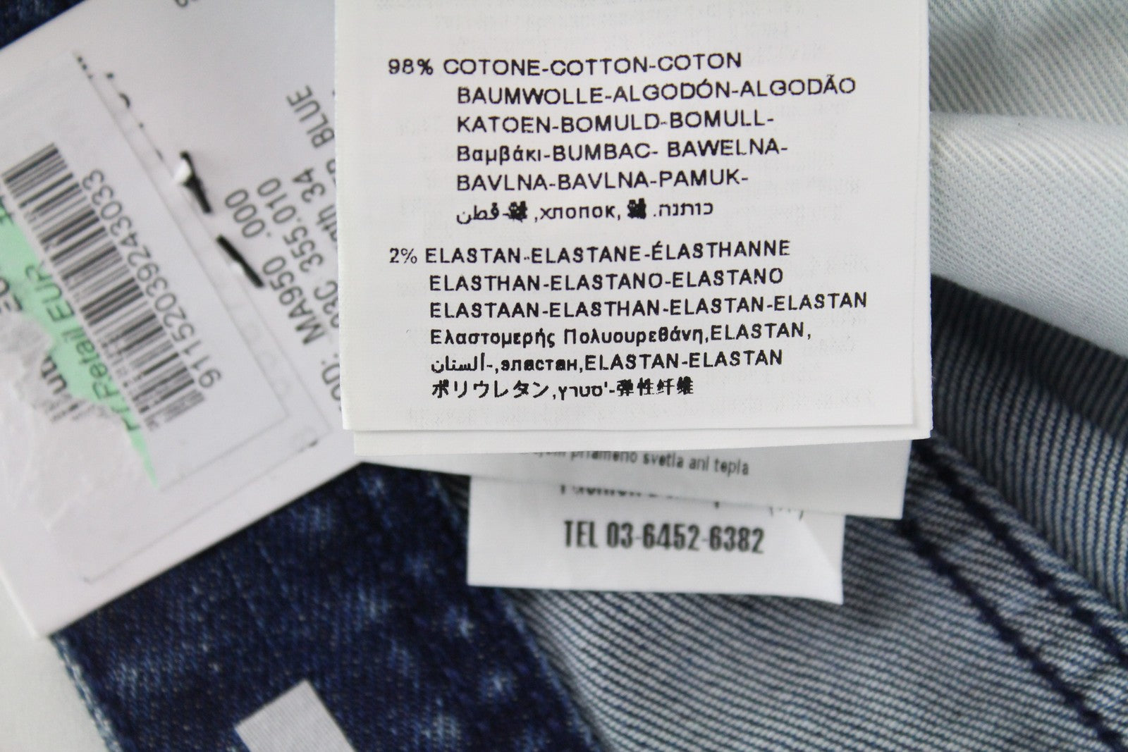 REPLAY Rob vyriški džinsai W30/L34 tiesaus kirpimo, siaurėjantys, mėlyni, tamprūs, plėšyti medvilniniai džinsai 