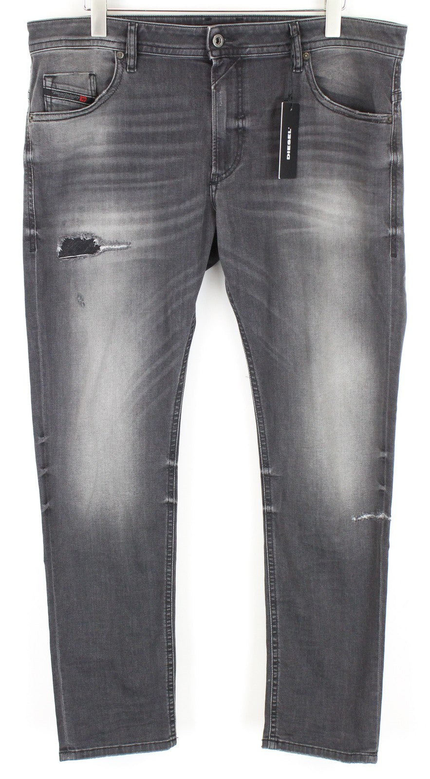 DIESEL Thommer R266U vyriški džinsai W38/L32 Slim Skinny Fit medvilniniai pilki skalbto džinso audiniai 