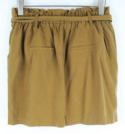 ONLY Miranda Women Skirt EU36 Brown Mini Belted Pull-On Pocketed Cotton Stretch