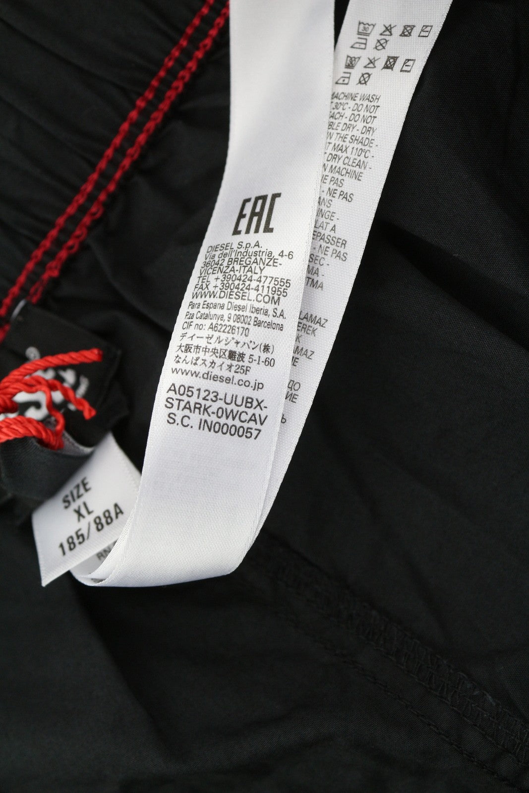 DIESEL Uubx-Stark vyriški apatiniai XL dydžio bokseriai su elastingu juosmeniu, logotipu, visiems metų laikams, juodi 