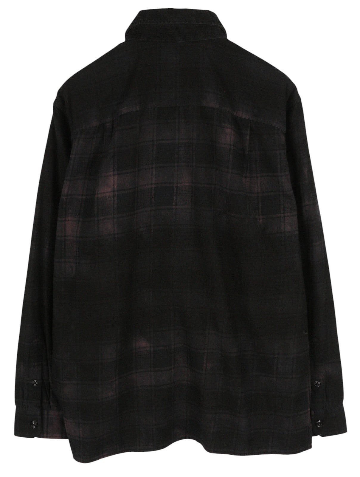 DIESEL S-Jess-Dip vyriški marškinėliai, L dydžio, juodi flaneliniai, su sagomis, languoti, platėjančia kaklo iškirpte, rekomenduojama kaina – 150 €