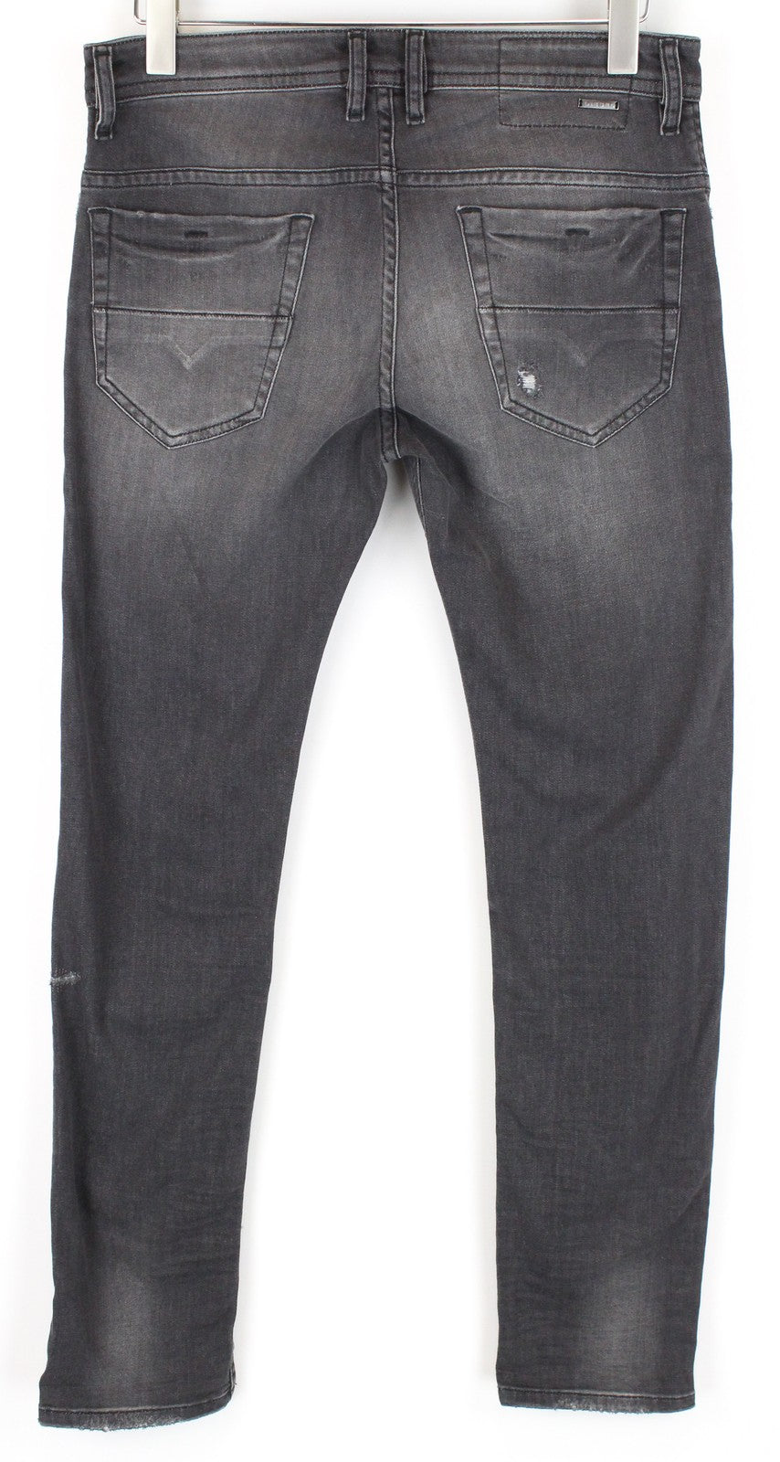 DIESEL Thommer R266U vyriški džinsai W30/L32 Slim Skinny Fit pilki medvilniniai plėšytų audinių džinsai 